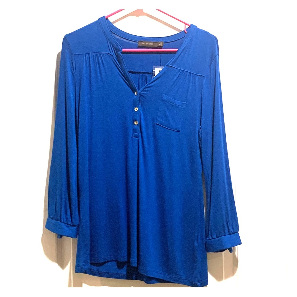 The Limited Blue Dress Top